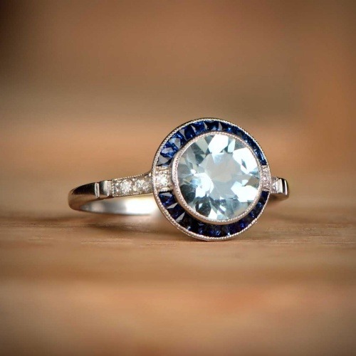 Aquamarine Engagement Ring